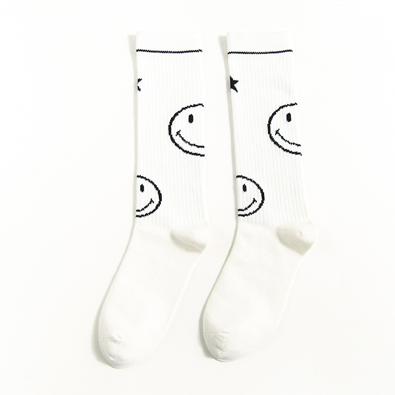 Star Smile Female Calf Socks Knee High Socks Tall Socks  Fashion Stockings